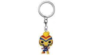 Captain Marvel - Luchadore Captain Marvel Pocket Pop! Keychain