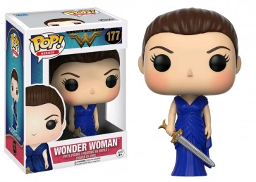 Wonder Woman - Wonder Woman Blue Dress with Sword US Exclusive Pop! Vinyl