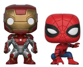 Iron man spider man 2 pack funko new arrivals
