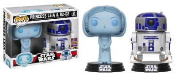 Star Wars - Leia Hologram & R2-D2 2Pk Pop! Vinyl SDCC 2017