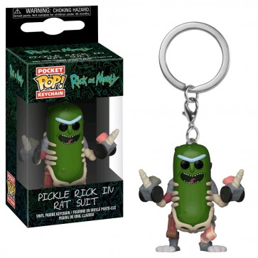 Rick and Morty - Pickle Rick in Rat Suit Pocket Pop! Keychain