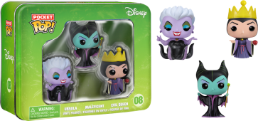 Disney - Maleficent, Ursula & Queen Pocket Pop! 3-Pack Tin