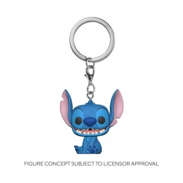 Lilo and Stitch - Stitch Flocked US Exclusive Pocket Pop! Keychain