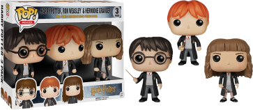 Harry Potter - Harry, Ron & Hermione Pop! Vinyl Figures 3-Pack