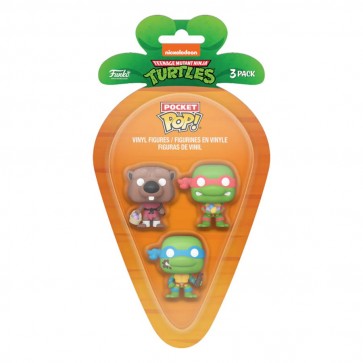 Teenage Mutant Ninja Turtles - Splinter, Leonardo & Raphael Carrot Pocket Pop! 3-Pack