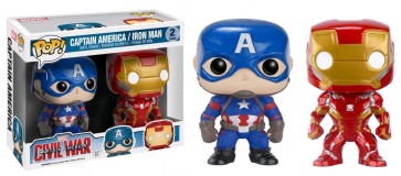 Captain America 3: Civil War - Iron Man & Captain America Pop! Vinyl Figures 2 Pack