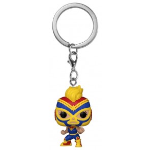 Captain Marvel - Luchadore Captain Marvel Pocket Pop! Keychain