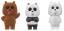 We Bare Bears - Grizz, Panda & Ice Bear Flocked US Exclusive Pop! Vinyl 3-pack