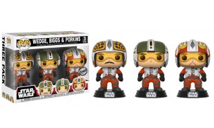 Star Wars - Red Squadron Wedge, Biggs & Porkins US Exclusive Pop! Vinyl 3-pack