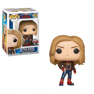 Captain Marvel - Captain Marvel with Jacket US Exclusive Pop! Vinyl