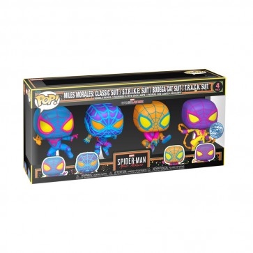 Miles Morales - Blacklight US Exclusive Pop! Vinyl 4-Pack