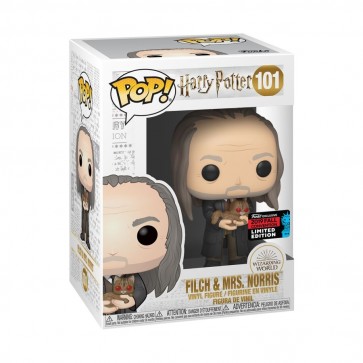 Harry Potter - Filch & Mrs Norris Yule Pop! Vinyl NYCC 2019