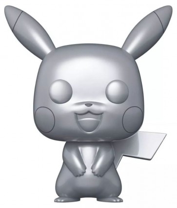 Pokemon - Pikachu Silver Metallic 25th Anniversary 10" US Exclusive Pop! Vinyl