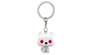 Game of Thrones - Ghost Flocked US Exclusive Pocket Pop! Keychain