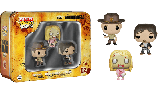 The Walking Dead - Daryl, Rick & Walker Pocket Pop! 3-Pack Tin
