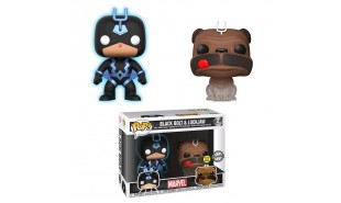 Inhumans - Black Bolt Glow & Lockjaw Phasing US Exclusive Pop! Vinyl 2-pack