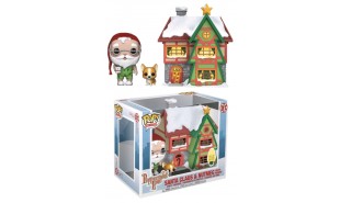 Peppermint Lane - Santa, Nutmeg & Light Up Santa's House Pop! Town