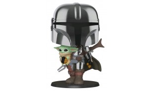 Star Wars: The Mandalorian - Mandalorian with Child Chrome 10" Pop! Vinyl