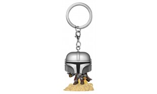 Star Wars: The Mandalorian - Mandalorian with Blaster Pocket Pop! Keychain