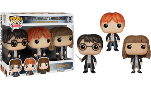 Harry Potter - Harry, Ron & Hermione Pop! Vinyl Figures 3-Pack
