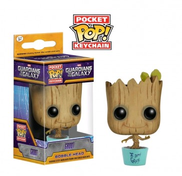 Guardians of the Galaxy - Baby Groot in Teal Pot Pocket Pop! Keychain