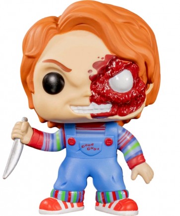 Child's Play - Chucky Half Battle Damaged US Exclusive Pop! Vinyl