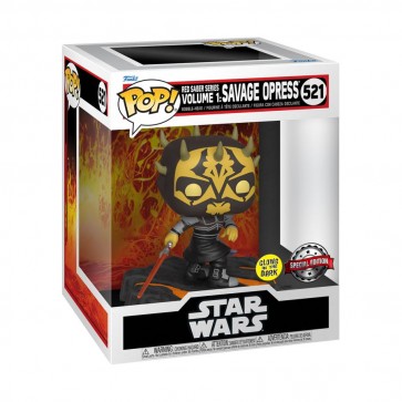 Star Wars - Red Saber Series: Savage Opress Glow US Exclusive Pop! Deluxe