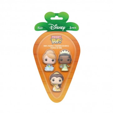 Disney - Cinderella, Belle, Tiana Carrot Pocket Pop! 3-Pack