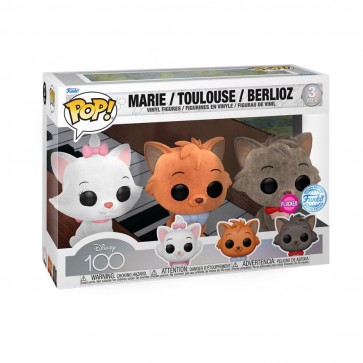 Disney 100th - Aristocats Flocked US Exclusive Pop! Vinyl 3-Pack