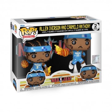 NBA JAM: Nuggets - Allen Iverson & Carmelo Anthony 8-Bit Pop! Vinyl 2 Pack