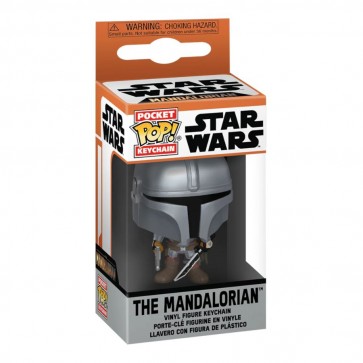 Star Wars: Mandalorian - Mandalorian with Darksaber Pop! Vinyl Keychain