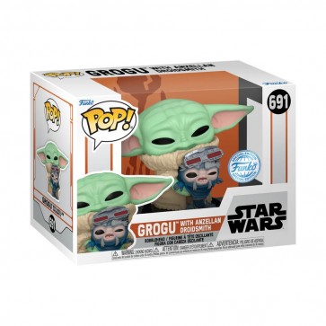 Star Wars: Mandalorian - Grogu with Driodsmith US Exclusive Pop! Vinyl