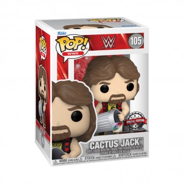 WWE - Cactus Jack w/Trash Can US Exclusive Pop! Vinyl with Pin