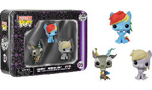 My Little Pony - Rainbow Dash, Discord & Derpy Pocket Pop! 3-Pack Tin