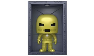 Marvel Comics - Hall of Armor Iron Man Model I Golden Armor Metallic US Exclusive Pop! Deluxe