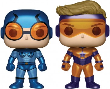 DC Comics - Blue Beetle & Booster Gold Metallic US Exclusive Pop! Vinyl 2-pack