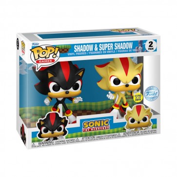 Sonic - Shadow & Super Shadow US Exclusive Glow Pop! Vinyl 2-Pack