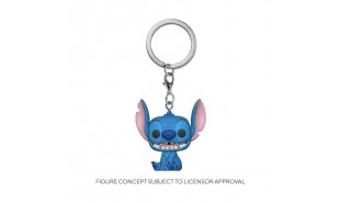 Lilo and Stitch - Stitch Flocked US Exclusive Pocket Pop! Keychain