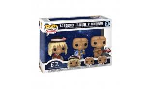 E.T. the Extra-Terrestrial - E.T. in Disguise, in Robe & with Flowers US Exclusive Pop! 3-Pack