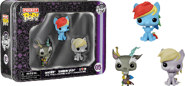 My Little Pony - Rainbow Dash, Discord & Derpy Pocket Pop! 3-Pack Tin