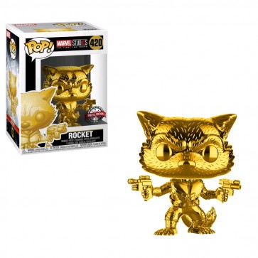 Marvel Studios - 10th Anniversary Rocket Raccoon Gold Chrome US Exclusive Pop! Vinyl