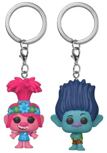 Trolls World Tour - Poppy & Branch US Exclusive Pocket Pop! Keychain 2-pack